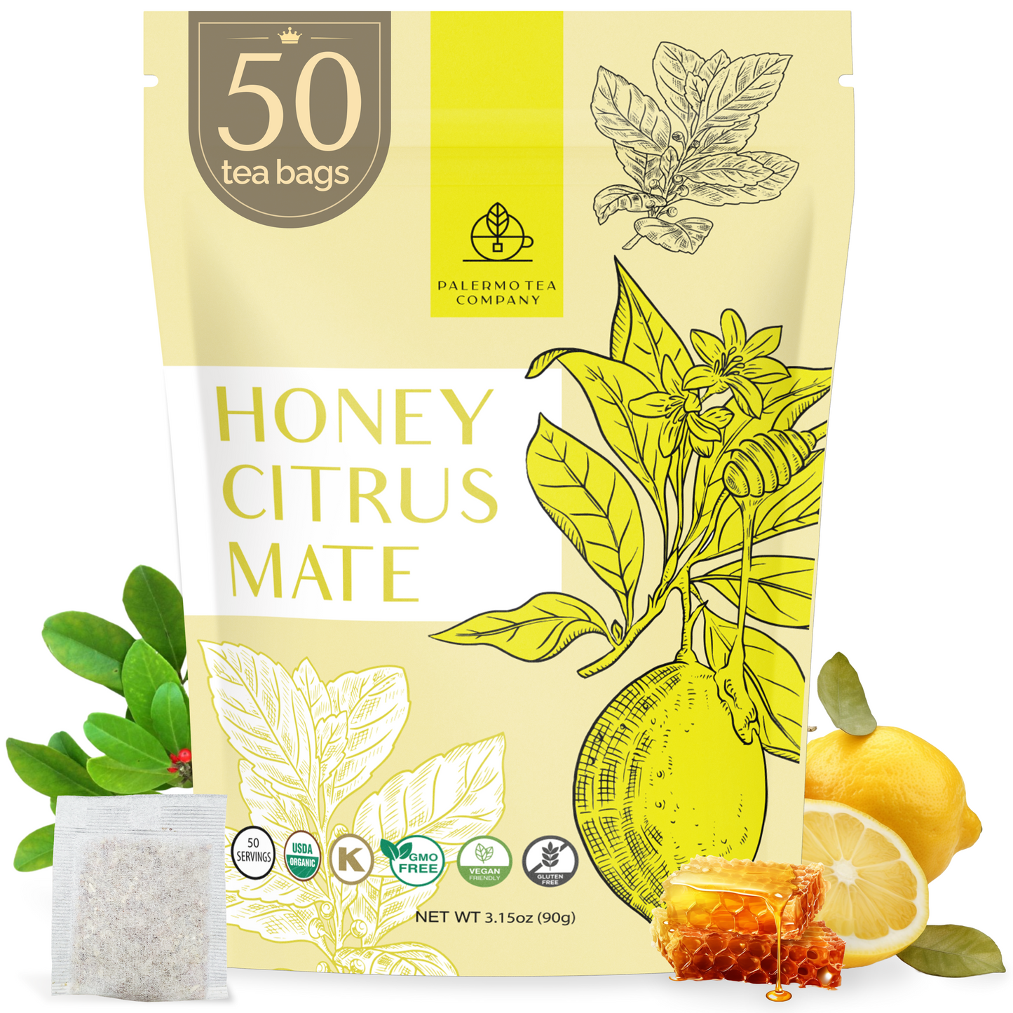 Organic Honey Citrus Yerba Mate Tea