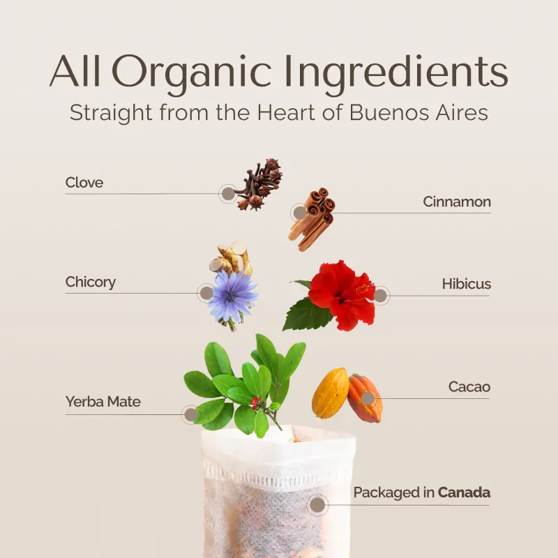 Organic Yerba Mate Hibiscus Tea